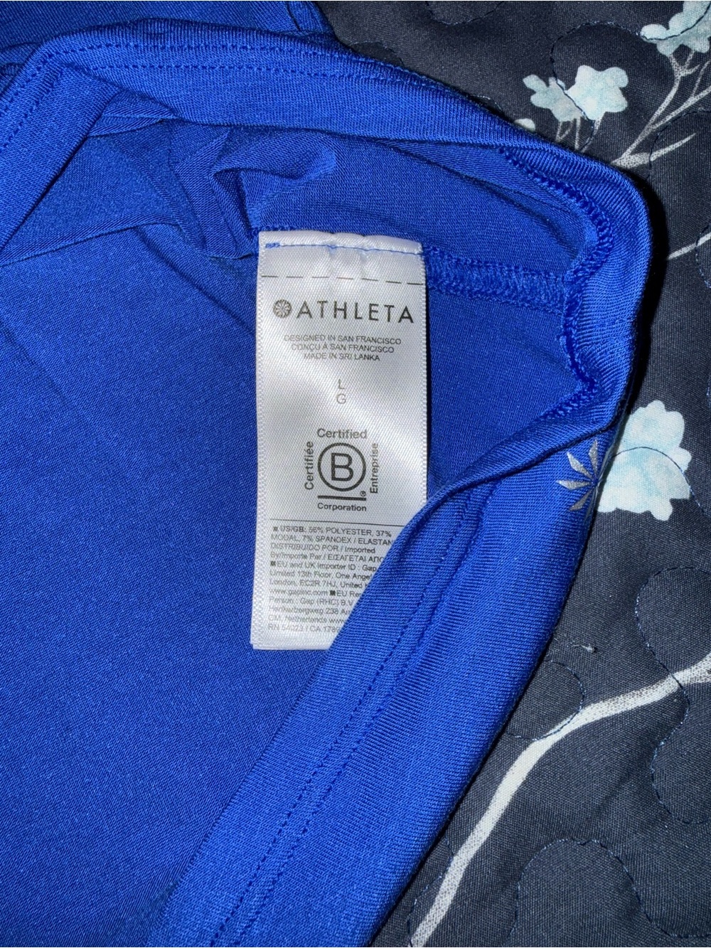 Athleta Royal Blue Women's Performance Tank - Picture 3 of 4